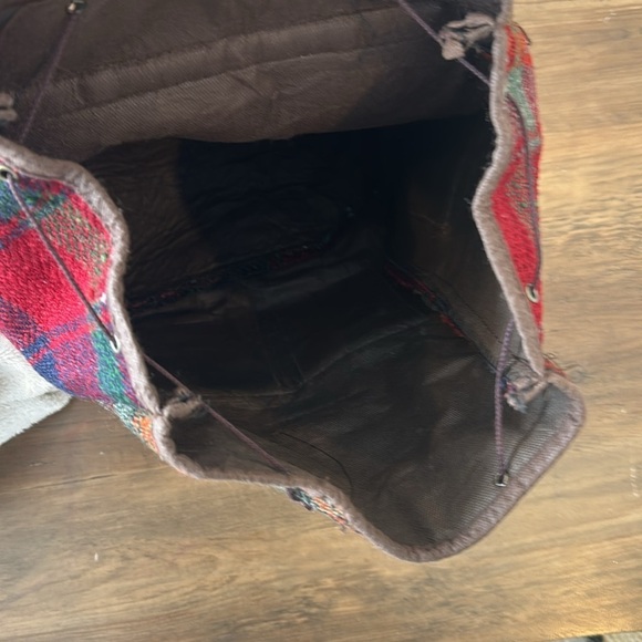 BOHO VINTAGE Backpack | Knit Patchwork Multicolour - Picture 8 of 9